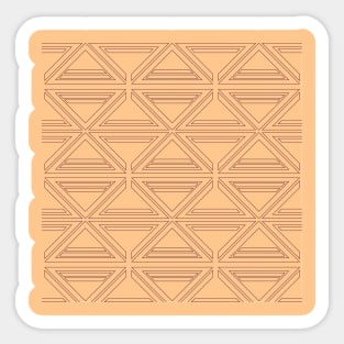 Orange geometric pattern abstract Sticker